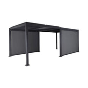 Pergola bioclimatica 3x6m + 2 tende 3m, antracite