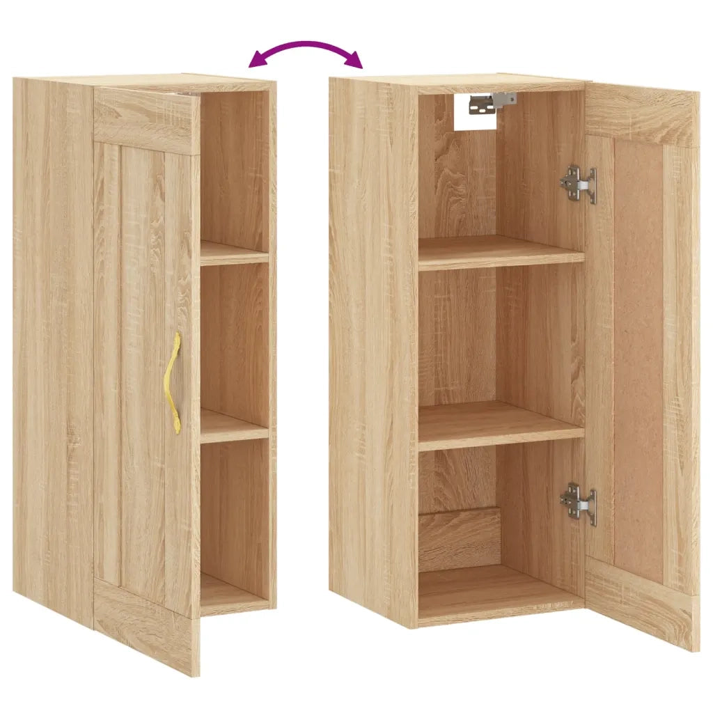 Mobile a Parete Rovere Sonoma 34,5x34x90 cm Legno Multistrato 835021