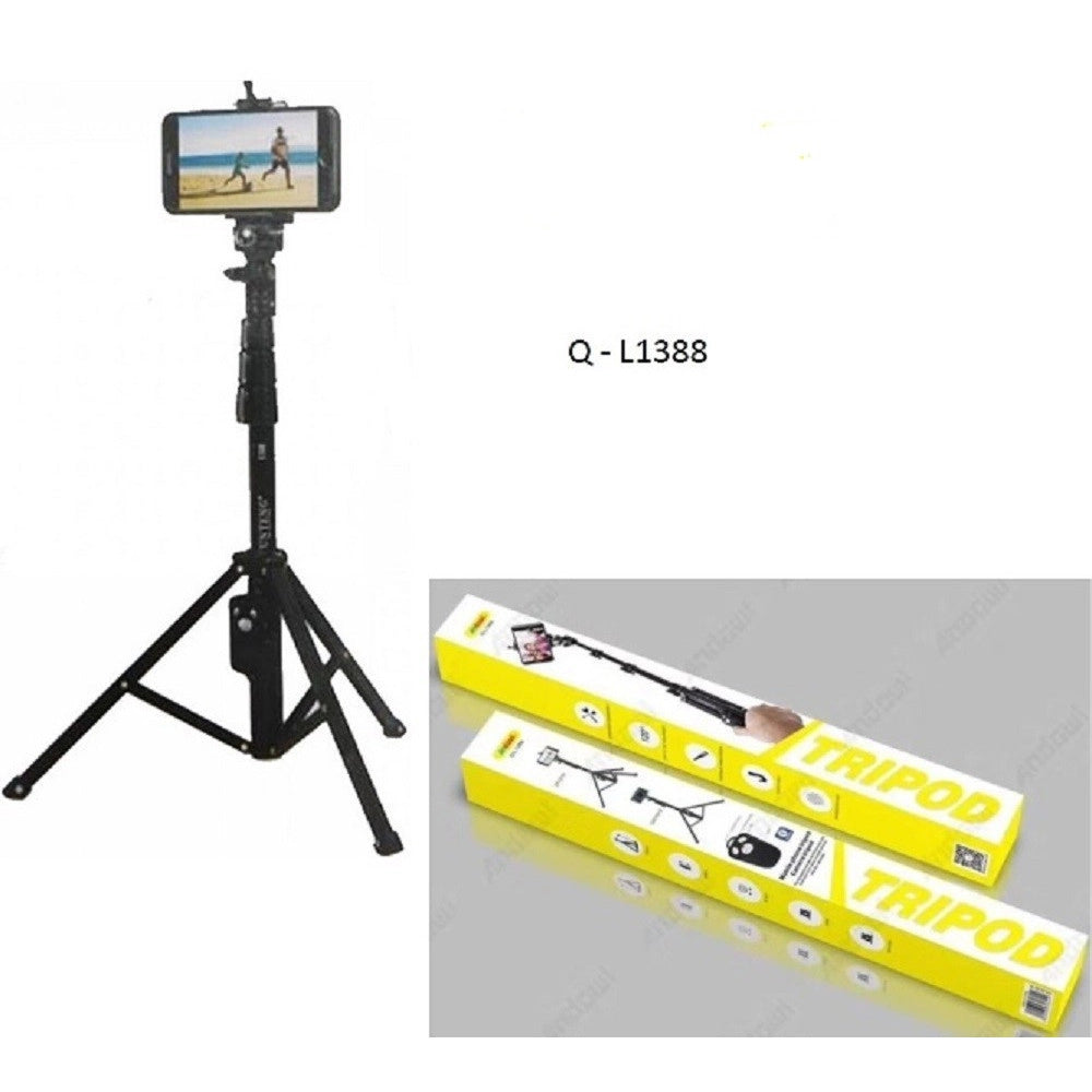 Trade Shop - Treppiede Selfie Stick Con Controller Bluetooth Senza Fili Rimovibile Q-l1388 -