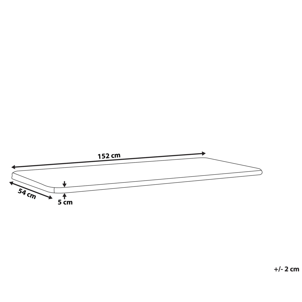 Cuscino per sedile da esterno Cuscino per panca resistente all'acqua in poliestere taupe 152 x 54 cm Giardino