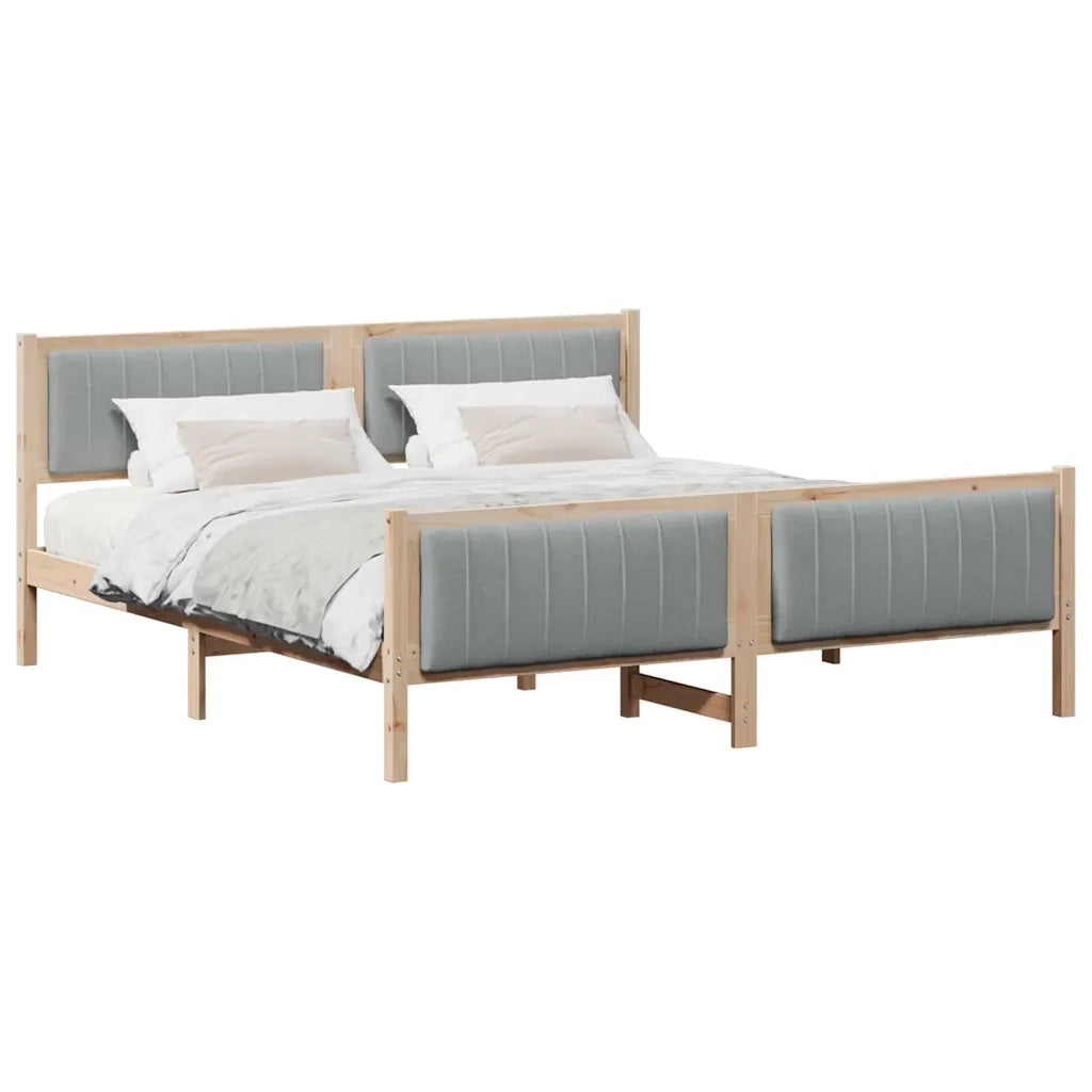 Struttura del Letto Marrone e grigio chiaro 180 x 200 cm 3394303