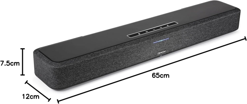 DENON Home Sound Bar 550 compatto home cinema soundbar con Dolby Atmos, DTS:X, WLAN, Bluetooth, AirPlay 2, HEOS integrato, Alexa integrato, HDMI eARC, 4K Ultra HD, Dolby Vision, HDR10