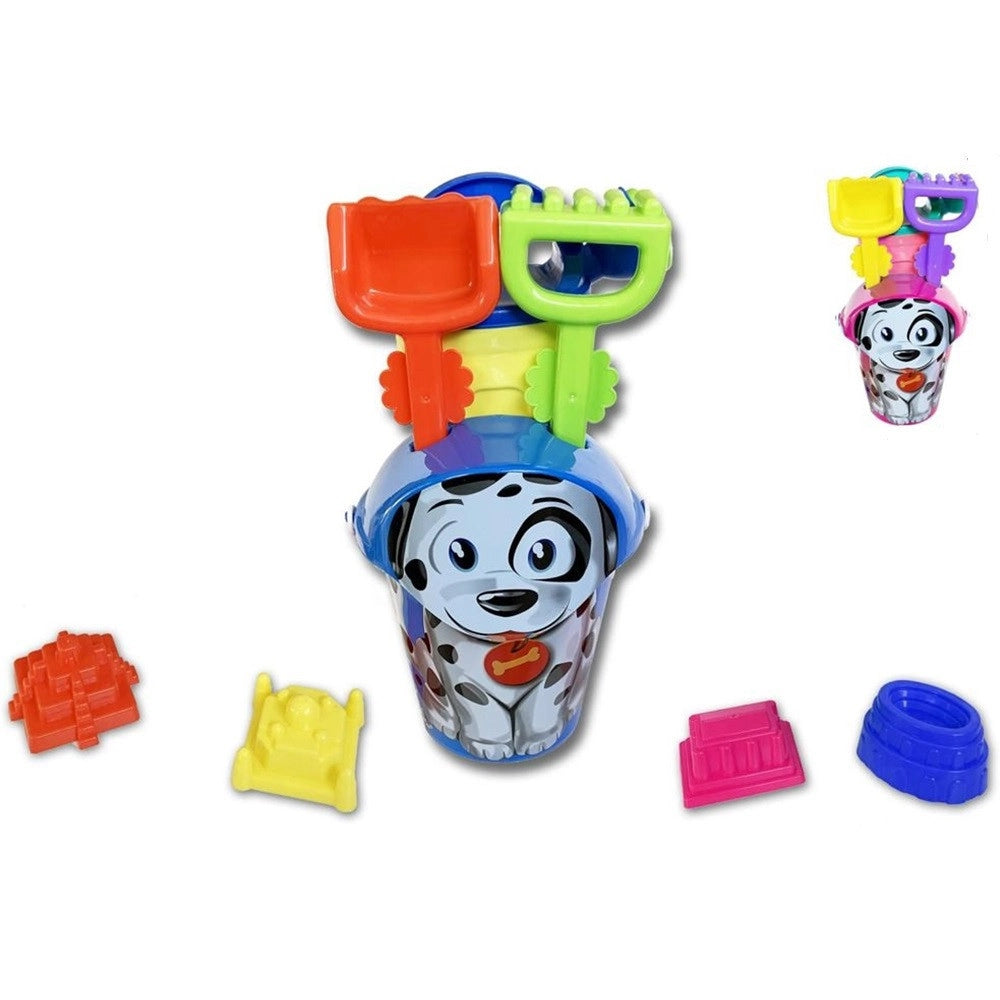 Trade Shop - Secchiello Per Gioco Da Spiaggia Per Bambini Mare Con Paletta Rastrello Formine 115258 -