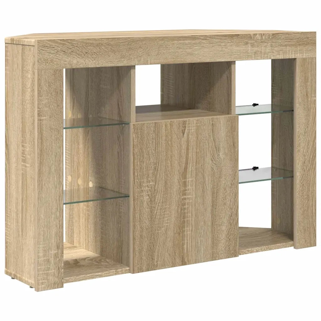 Mobile TV LED Angolare Rovere Sonoma 100x40x68cm