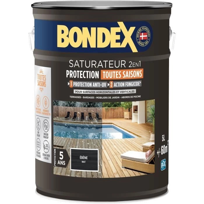 Saturatore 2 in 1 - BONDEX - Ebano opaco - 5 L
