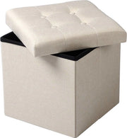 Banco con ripostiglio - Con spazio di stoccaggio - Sedia di stoccaggio - Sedia per piedi - Cassettone hocker - Sedia con cassettino - Materiale: stoffa - Dimensioni: 50x35x45cm