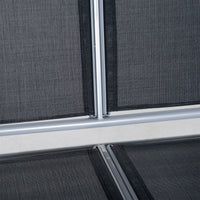 Dondolo 3 Posti da Giardino 170x110x153 cm in Acciaio Nero e Argento