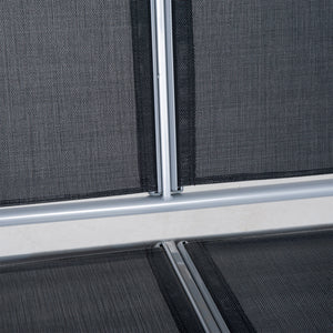 Dondolo 3 Posti da Giardino 170x110x153 cm in Acciaio Nero e Argento