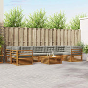 Set di divani da esterno 8 pcs Grigio Naturale e Chiaro 3373161