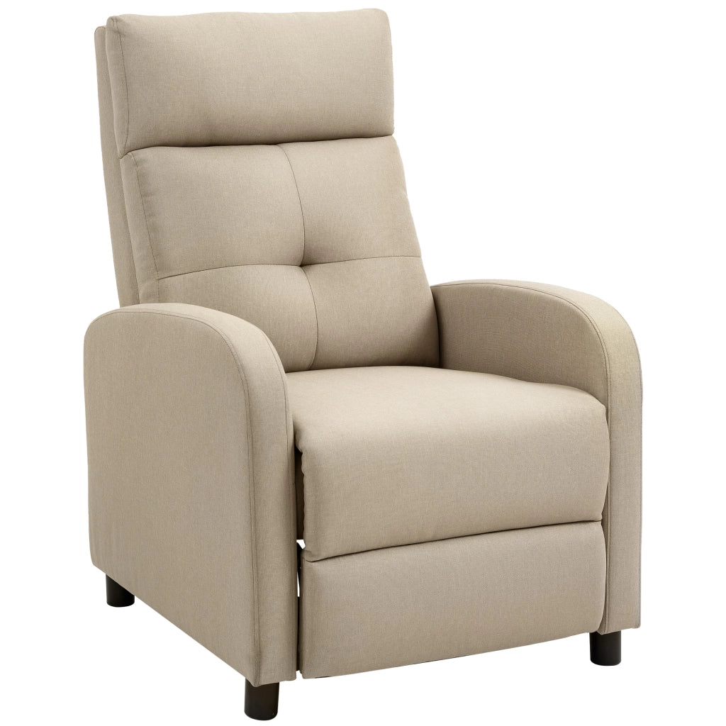 Poltrona relax reclinabile con poggiapiedi ¨C Xylo ¨C tessuto beige, portata 150 kg