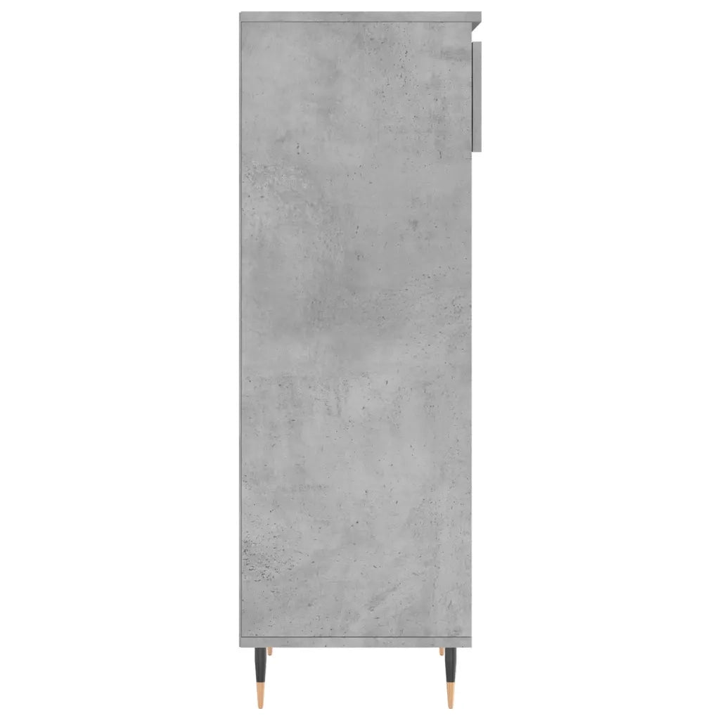 Scarpiera Grigio Cemento 40x36x105 cm in Legno Multistrato 831456