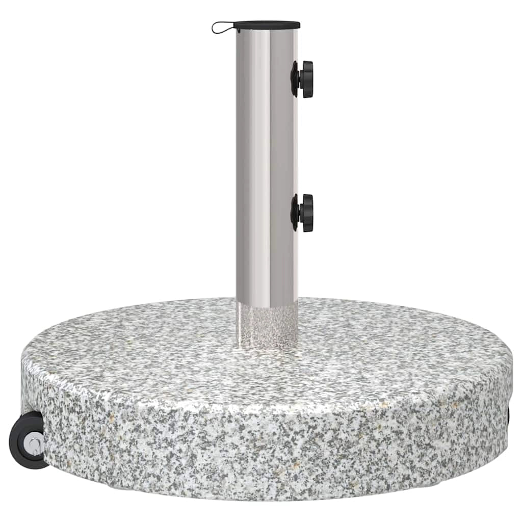 Base per ombrellone dal design moderno con ruote 45 x 45 x 37,5 cm in granito grigio 02_0058508