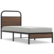 Letto singolo | Letto per adulti | Giroletto senza Materasso Rovere Marrone 80x200cm in Truciolato
