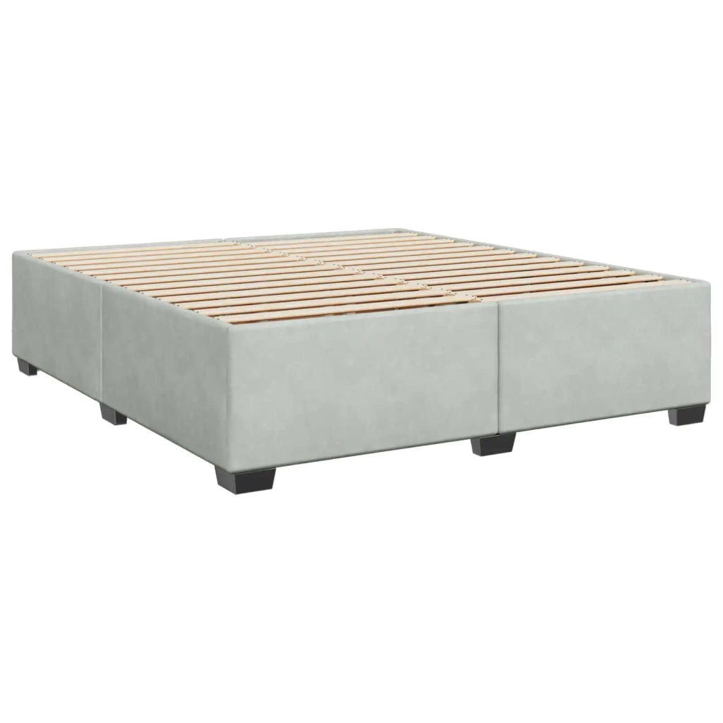 Letto con Box Spring, Materasso e LED Grigio Chiaro Velluto 3452222