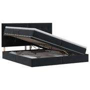 Letto con contenitore e materasso Nero 200 x 200 cm Velluto 3459713