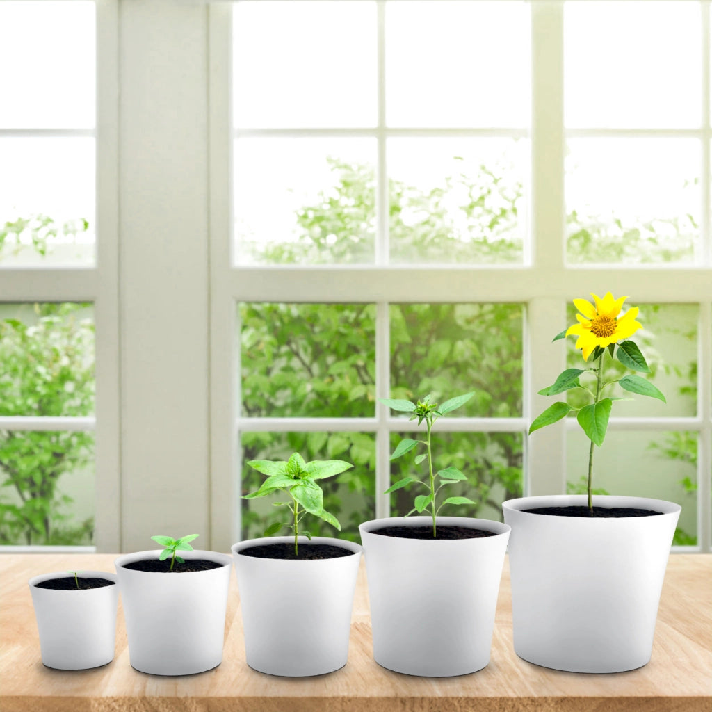 Vaso da fiori KADAX con supporto, coperchio, ciotola rotonda, 11 cm, bianco