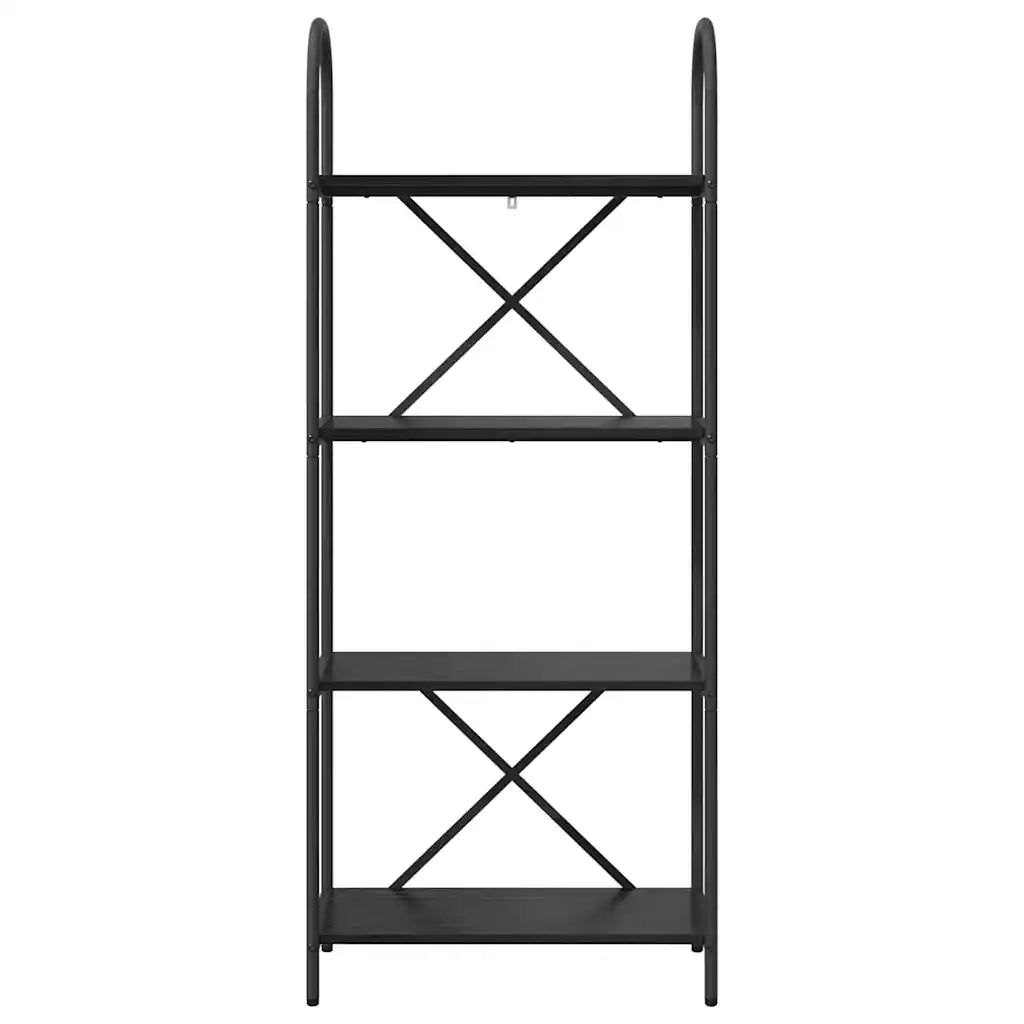Libreria-Scaffale per Libri-Mobile di Stoccaggio Rovere Nero 60 x 30 x 146 cm Legno multistrato 314819
