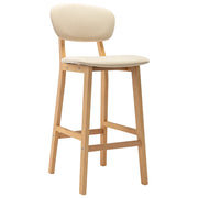 Sgabelli da Bar 2 pz Crema in Tessuto 289369