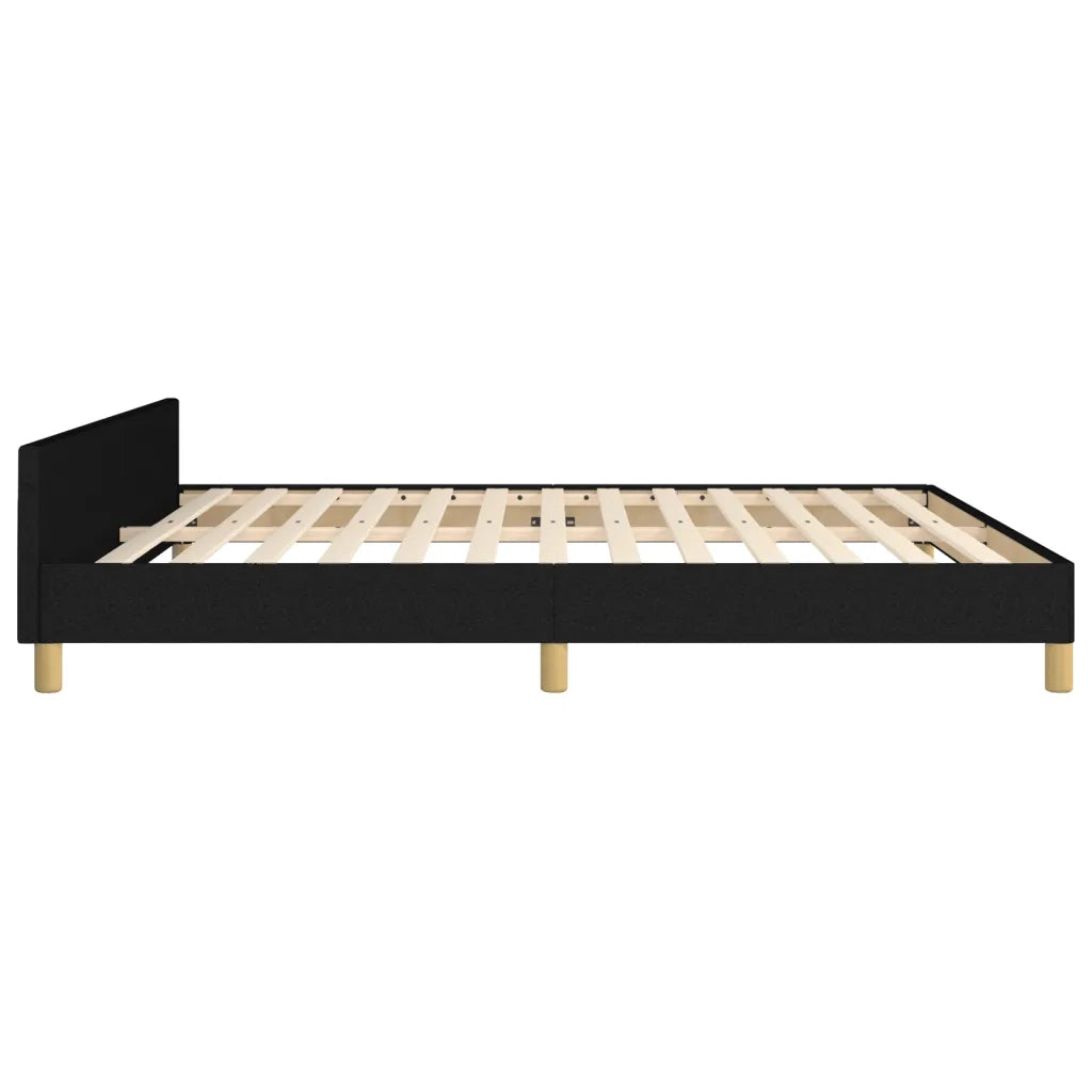 Giroletto senza Materasso Nero 180x200 cm in Tessuto