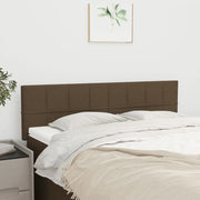 Testiera Marrone Scuro 144x5x78/88 cm in Tessuto 346049