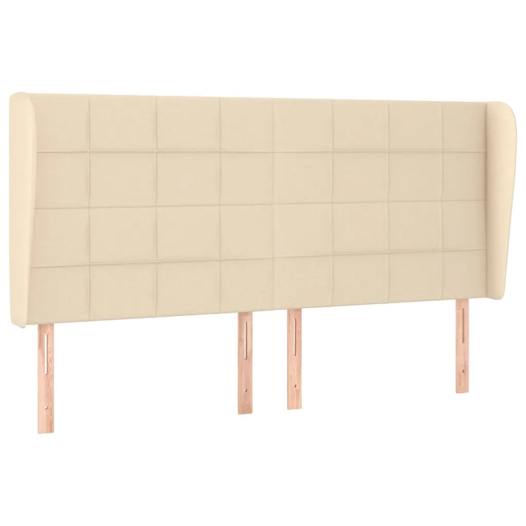 Testiera ad Orecchio Crema 163x23x118/128 cm in Tessuto 3117967