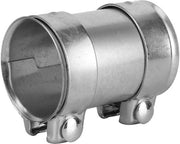 Componente di Connessione per Sistemi di Scarico Universale 76mm - Connessione a Doppia Viti - Reparazione di Tubazioni - Materiale in Acciaio Inossidabile - Argento - Alta Qualità - Connessione per Sistemi di Scarico