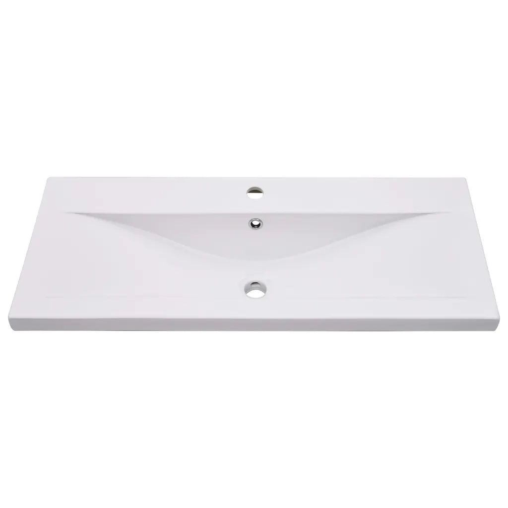 Lavabo da Incasso 91x39,5x18,5 cm in Ceramica Bianco 145063