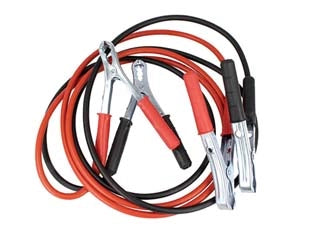 CAVI COLLEGAMENTO BATTERIA AUTO  mt.2,5 sezione mmq.10  pinze rossonero 120A    MADE IN ITALY