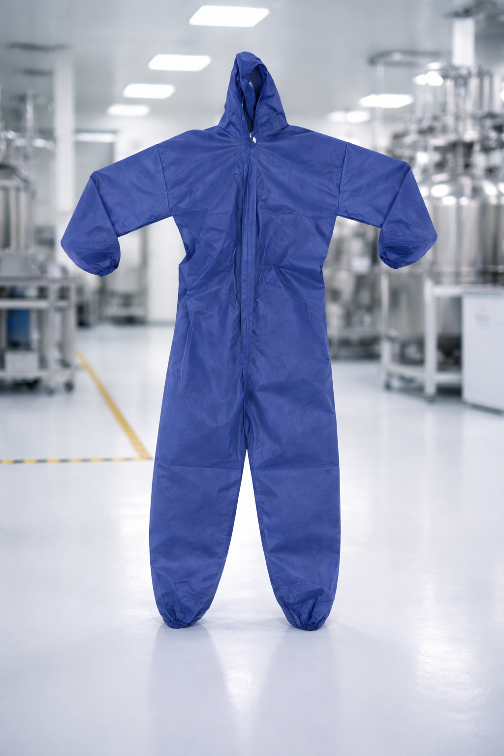 Tuta Intera con Cappuccio Excel Polipropilene Blu Taglia L 10 pezzi