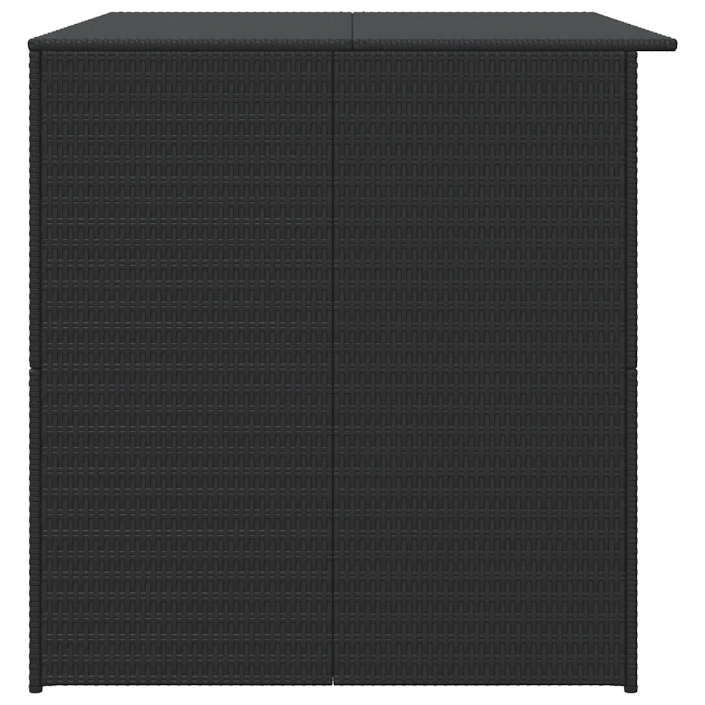 Baule da Giardino Nero 150x100x100 cm in Polyrattan
