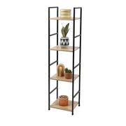 Scaffale a 4 ripiani collezione HOLBORN - Stile industriale, colore rovere e nero