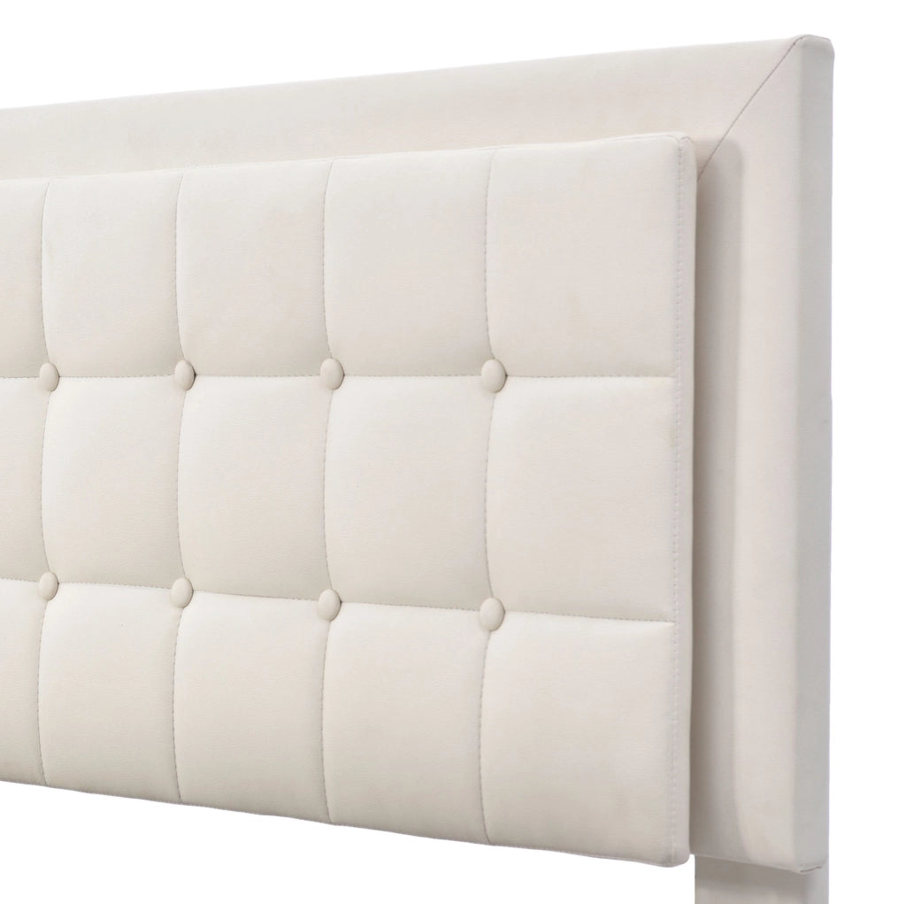 Letto matrimoniale imbottito 180x200 cm con LED, contenitore e rete a doghe