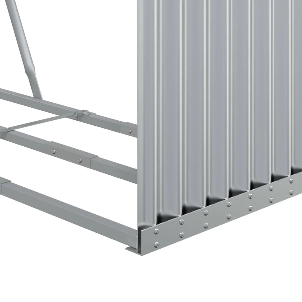 Portalegna argento 120 x 45 x 140 cm acciaio zincato Argento 02_0043790