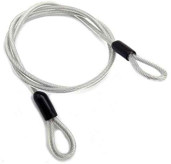Cavo di sicurezza per esterno, cavo per slot, cavo con chiusura antidiefalto, accessori per terrazza, accessori per bicicletta, accessori per giardino.