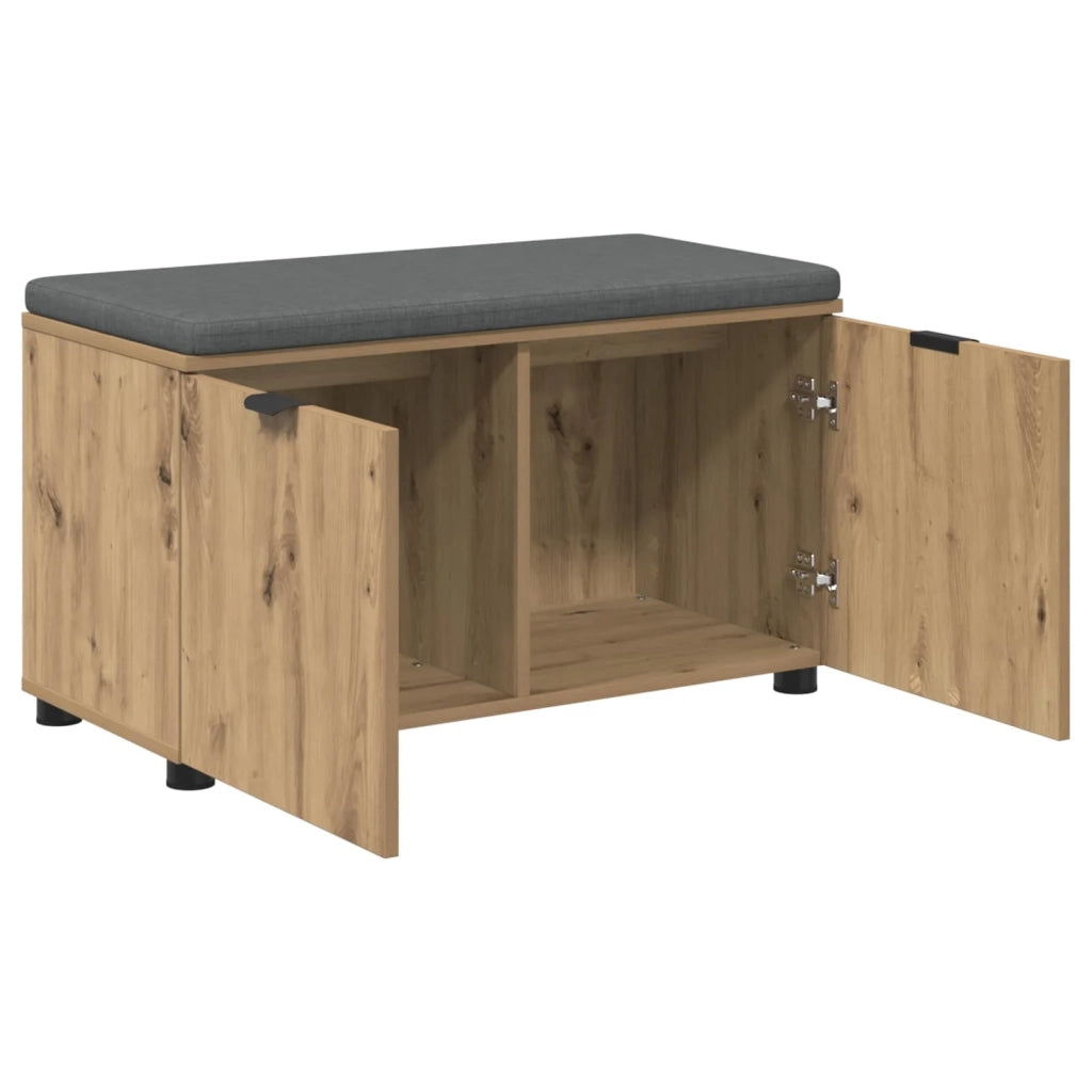 Panca per scarpe con cuscino Rovere Artigianale 80 x 38 x 46 cm 906105