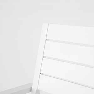 Set di 4 Sedie da esterno 55x56.5x86.5h cm in alluminio bianco