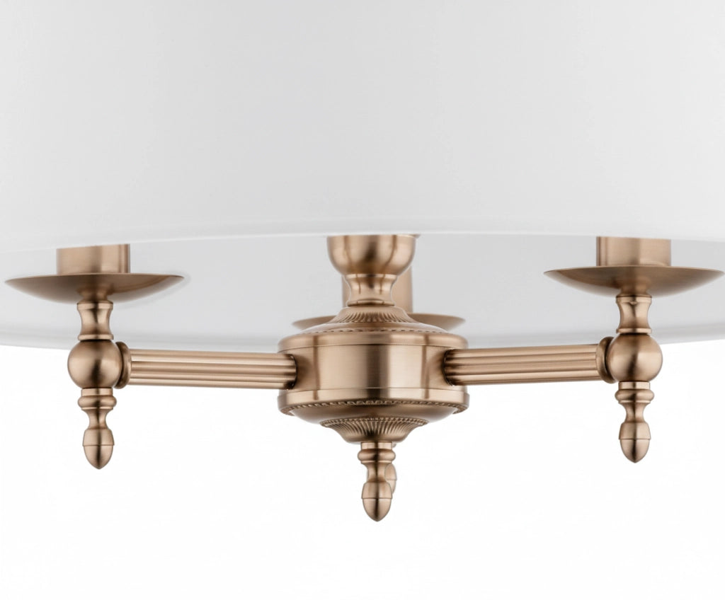 Lampadario Roksana Alfa ottone bianco catena 3xE14