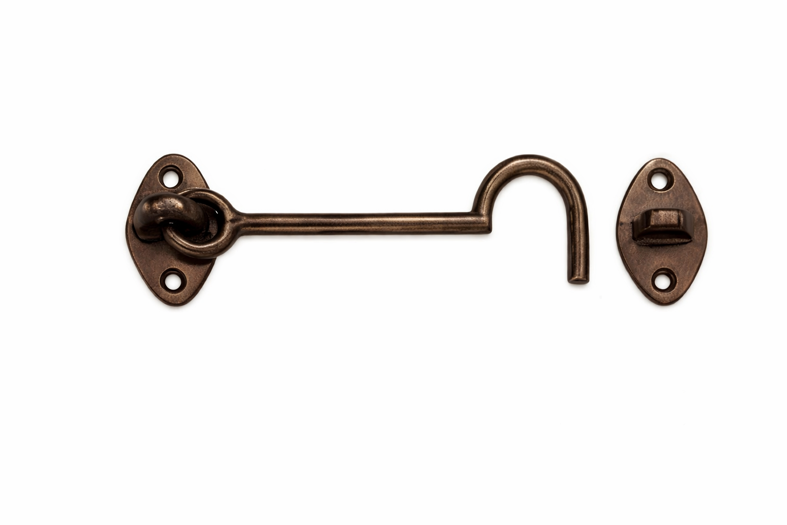 Gancio Fermapersiane Snodato con Incontro Ottone Bronzato 60 mm 5 pezzi