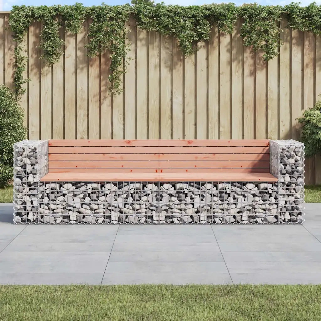 Panchina Giardino | Panca da Giardino Design Gabbione 244x71x65,5 cm Massello Douglas