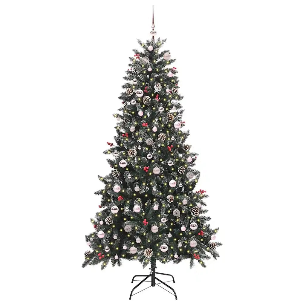 Albero di Natale Artificiale-Albero Natalizio con 300 LED Verde 210 cm 735994