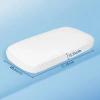 Cuscino in Schiuma Viscoelastica con Design Ergonomico, 91x40 cm, Crema