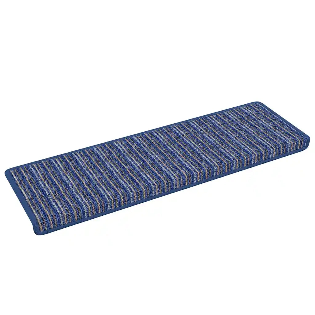 Tappetini per scale autoadesivi 15 pz | Gradini per Scale Blu 65 x 21 x 4 cm