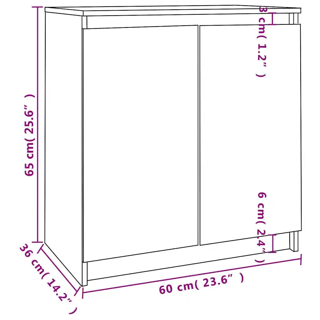 Armadietto 60x36x65 cm in Legno Massello di Pino