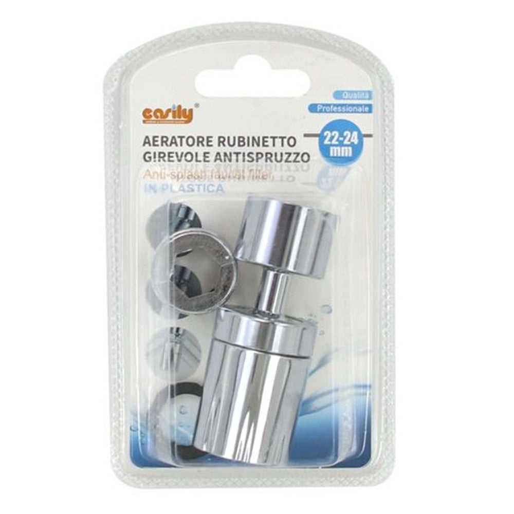 Trade Shop - Aeratore Rompigetto Prolunga Rubinetto Girevole Antispruzzo In Plastica 22-24mm 87977 -