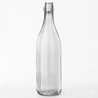 Bottiglia Vetro Costolata Trasparente 1 lt 20 pezzi