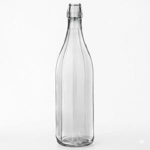 Bottiglia Vetro Costolata Trasparente 1 lt 20 pezzi