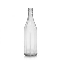 Bottiglia Vetro Costolata Trasparente 1 lt 20 pezzi