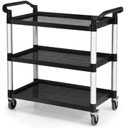Carrello di servizio a 3 ripiani con maniglie ruote flessibili con freni-Buffet-Armadio da cucina Carrello multiuso da ufficio ristorante