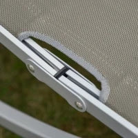 Set 2 Sdraio da Giardino Pieghevoli, Lettino Prendisole in Alluminio e Textilene, 61x165x63cm