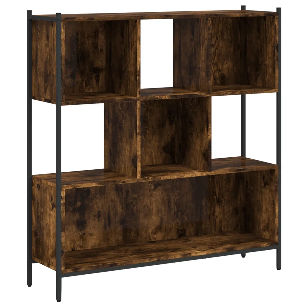 Libreria Rovere Fumo 102x28x172 cm in Legno Multistrato 3213659